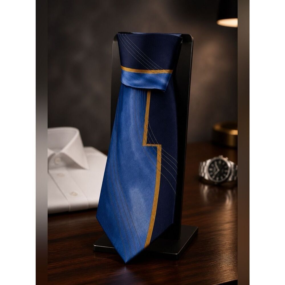 Puritan Navy and Gold Men's Tie